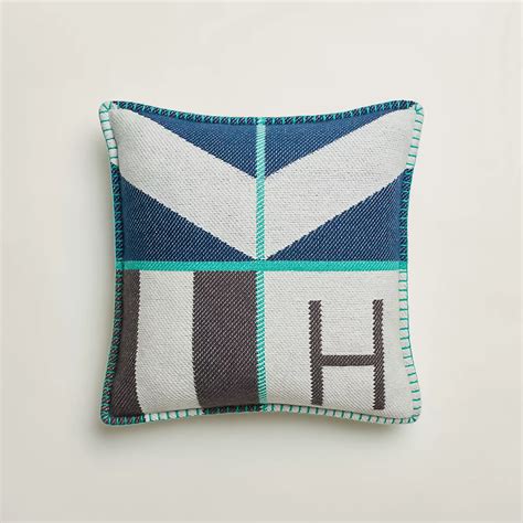 blue hermes pillow|Hermes h club pillow.